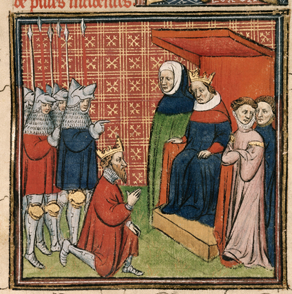 John King of Scotland kneeling before Edward I King of England